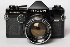 Ricoh Singlex TLS SLR, Rikenon 55mm f/1.4, manual. See notes.  A++ USA SELLER