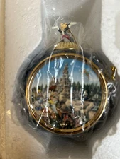 Heirloom Porcelain Disneyland Christmas Ornament Set Small World Thunder Mtn RR