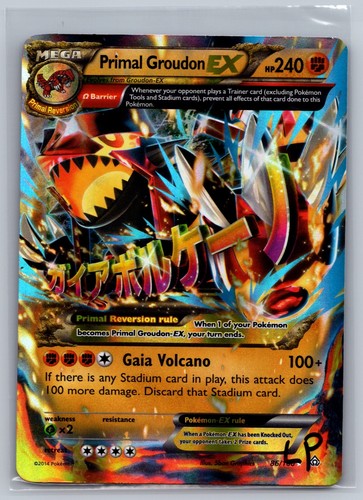 Primal Groudon EX 86/160 Holo EX Rare Primal Clash Pokemon Lightly Played