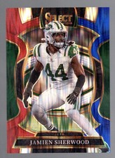 2025 Panini Select - Concourse Jamien Sherwood #77 Red & Blue Shock Prizm