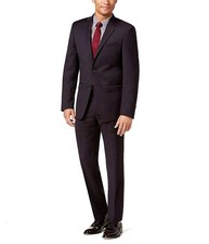 Calvin Klein Mens Textured Two Button Formal Suit