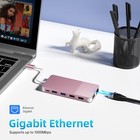 12 in 1 USB C Hub Triple Monitor Docking Station 2 HDMI VGA 100W PD Ethernet — photo 2