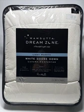 NEW Wamsutta Dream Zone Goose Down Oversized Comforter 700 fill TWIN Light Warm