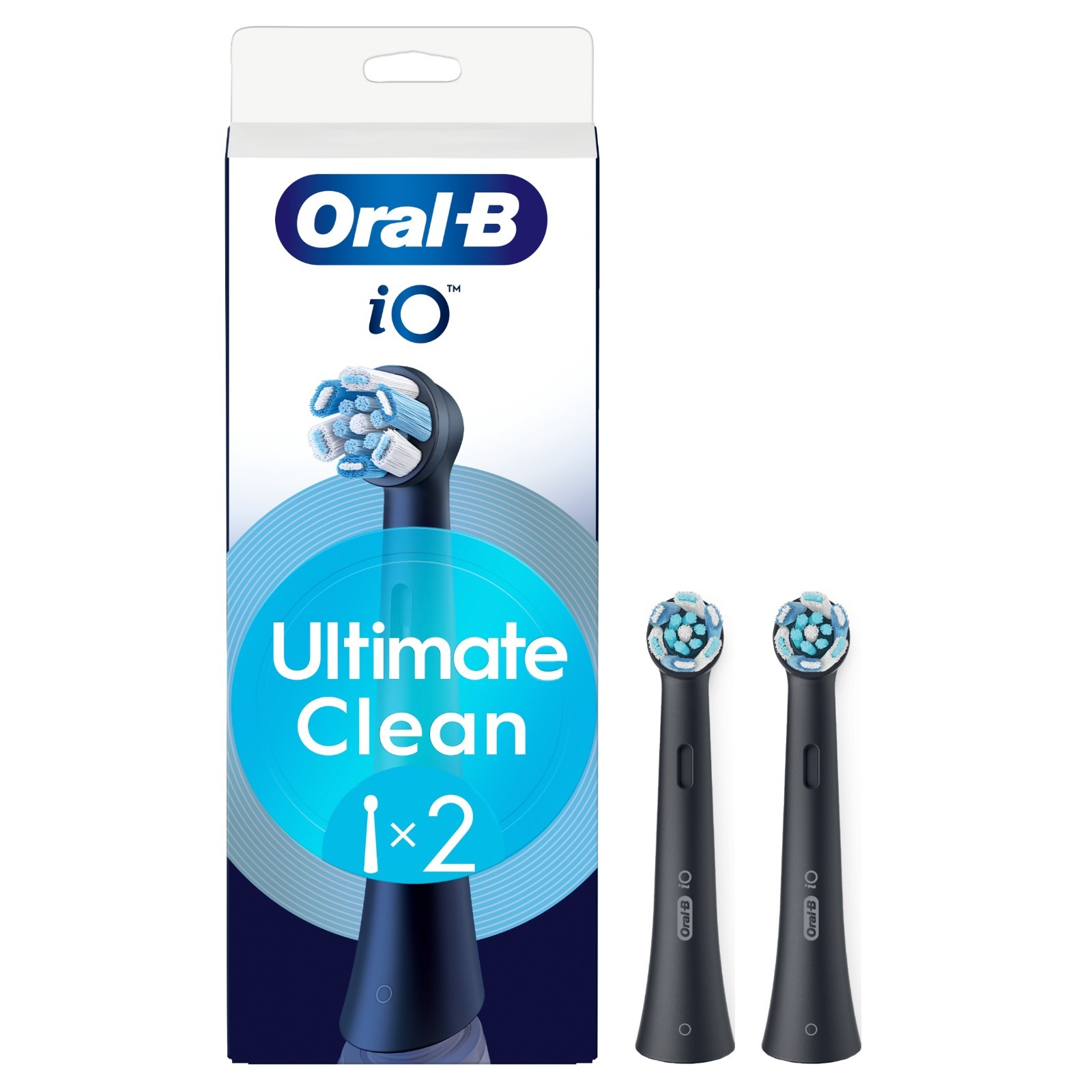 Oral-B iO Ultimate Clean Replacement Brush Heads Black 2 Pack Compatible - Image 9