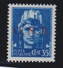 1944 Italian Social Republic G.N.R. Verona 35 cent. MNH DIENA CERTIFICATE