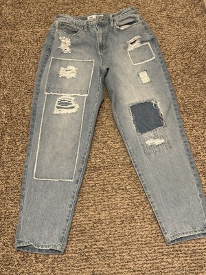 YMI Jeans Junior Women s Jeans Size 9 Light Wash Distressed High Wasted