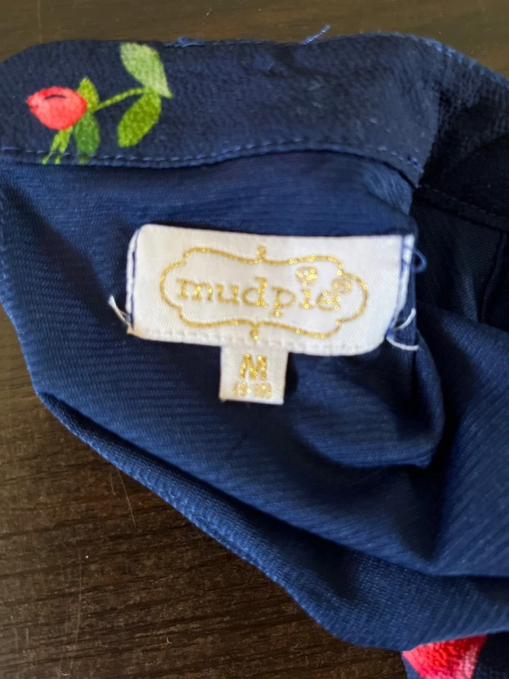 Mudpie Girls Medium Blue Floral Sleeveless Maxi Dress Casual - image 3 of 4