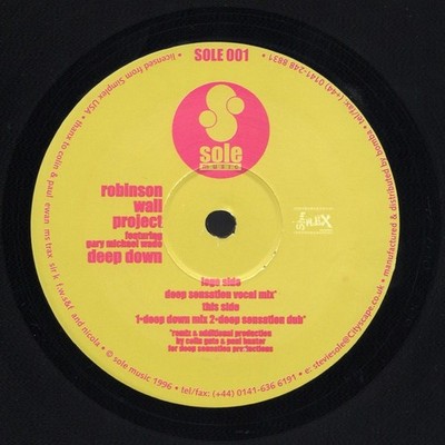 Robinson Wall Project Ft Gary Michael Wade   Deep Down - 12'' Vinyl  ADXG - EX/EX