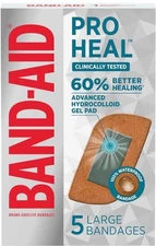 15 (3x5) Band-Aid Pro Heal Adhesive Bandages Hydrocolloid Gel Pads Large UGLY