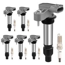 Ignition Coil Pack & Iridium Spark Plugs Set of 6 Compatible with Buick Encla...