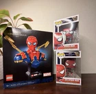 LEGO Iron Spider-Man Bust 76326 & Funko Pop! Spider-Man #1158 #1160