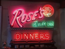 Roses Hiway Inn Cafe Iconic Neon Vintage Pole Sign Highway 99 Seattle 1939
