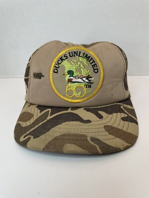 Vintage Ducks Unlimited 50th Anniversary Foam Dome Hat