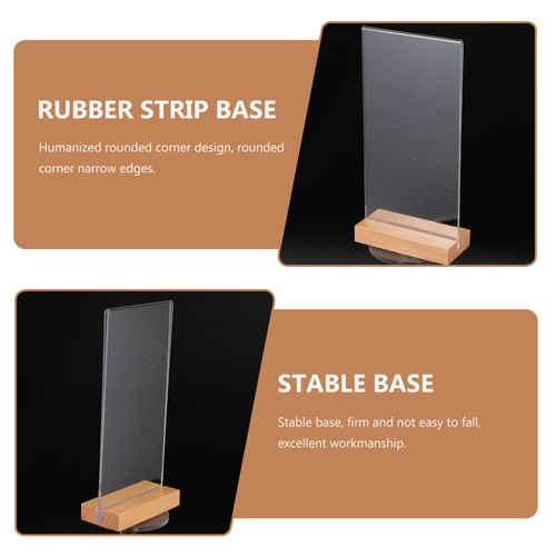Acrylic Display Board Small Stand Menu Holders Stands Frame Sign - Zdjęcie 8 z 12