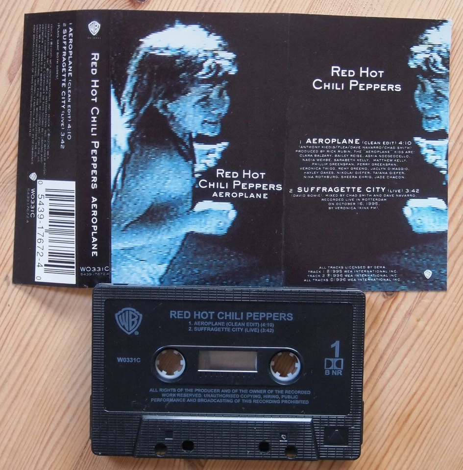 RED HOT CHILI PEPPERS - AEROPLANE (WARNER W0331C) 1995 UK CASSETTE TAPE EX COND! - Image 2 of 3