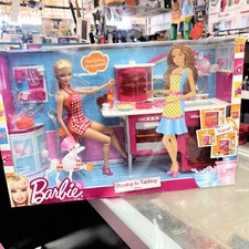 Barbie Stovetop to Tabletop 2010 Dx Kitchen Doll Set w/Accessories Mattel T8014