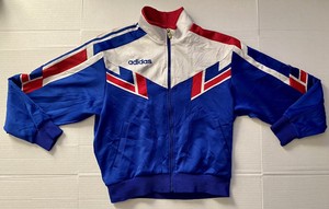 adidas vintage jacket red white blue