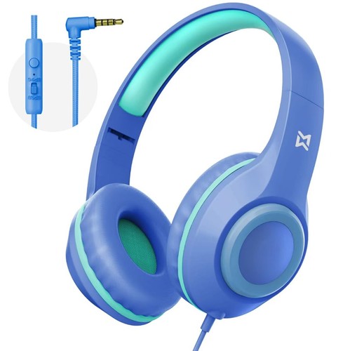 Over Ear Kids Headphones with HD Mic 85/94dB Volume Limit Lightweight Kids He...
