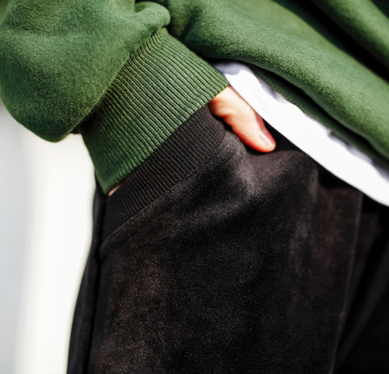 Pantalon Velours Femme Hiver - Taille M, Noire, Coupe Décontractée