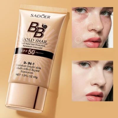 +#1pcs 9 in 1 Gold Snail BB Cream Sunscreen SPF 50+ Skin Repair Sunscreen - Bild 1 von 4