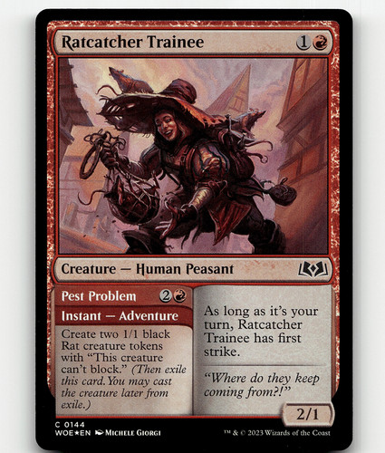 Magic the Gathering (mtg): WOE: Ratcatcher Trainee - Foil | eBay