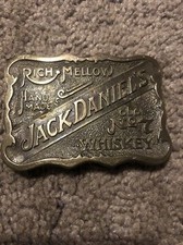 RICH MELLOW JACK DANIEL'S OLD NO. 7 WHISKEY DISTILLERY collectable BELT BUCKLE