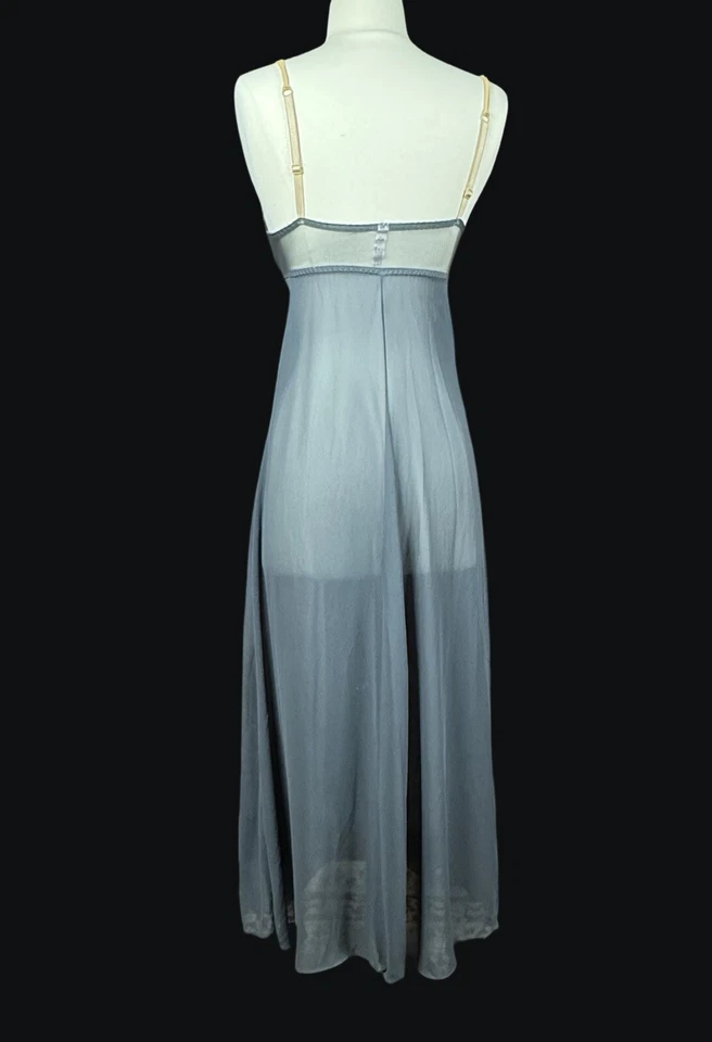 维多利亚的秘密 XS 魅力蓝色礼服复古 20 世纪 90 年代中心拆分 — 第 3/4 张图片