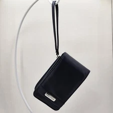 Nautica RFID Navy Blue Faux Leather Crossbody Phone Bag Wristlet Clutch Unisex