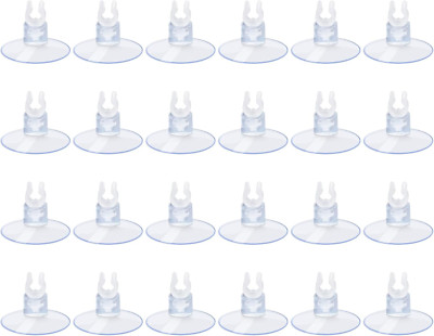 Aquarium Suction Cups, for Fish Tank Airline Tubing, with Clips 1/4'' D