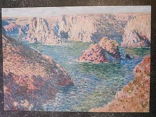 art postcard Monet Port-Domois Belle-Isle painting unposted