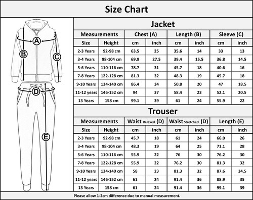 Kids Girls Tracksuit Fleece Hooded Hoodie Bottom Jogging Suit Jogger 5-13 Years - Picture 2 of 8