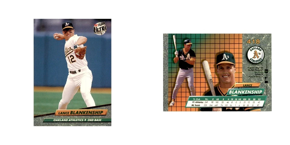 1992 Fleer Ultra Lance Blankenship Baseball Cards #418 - Image 3 of 3