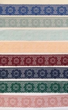 2" Flower Lace Trim Blue Green Peach Burgundy Rose Sewing Crafts 10 yds