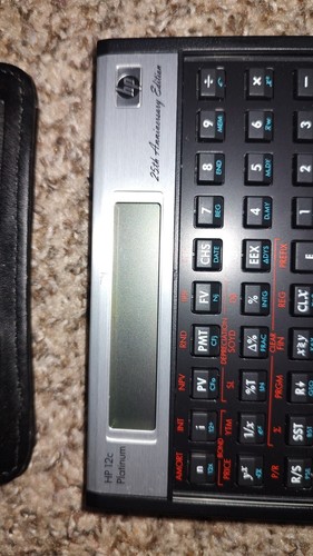 HP 12c Platinum Financial Calculator W/ Case 25th Anniversary Edition - Picture 10 of 13