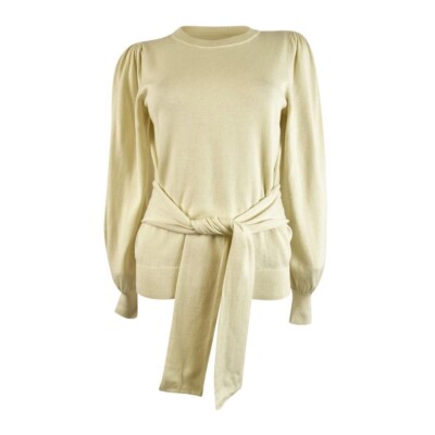 ラルフ・ローレン Lauren Ralph Lauren Cotton-Blend Sweater レディース Sweaters Mascarpone Lauren Ralph Lauren Women's Belted Cotton-Blend Sweater