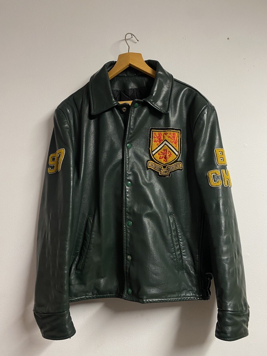 Vintage University of Waterloo Letterman Varsity Leather Jacket