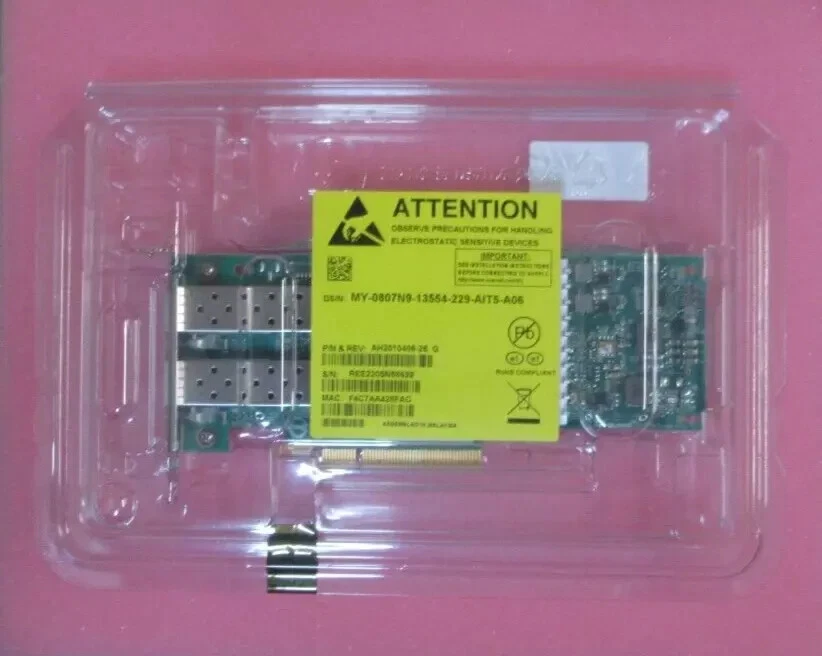 NEW Dell QLogic QL41112 10Gb SFP+ Dual Port Low Profile Network Card 807N9 - Image 2 of 4