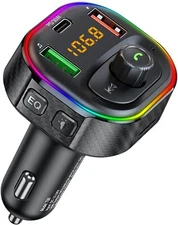 Transmisor Bluetooth USB Para Carro Auto Cargador Receptor Con FM Radio Pantalla