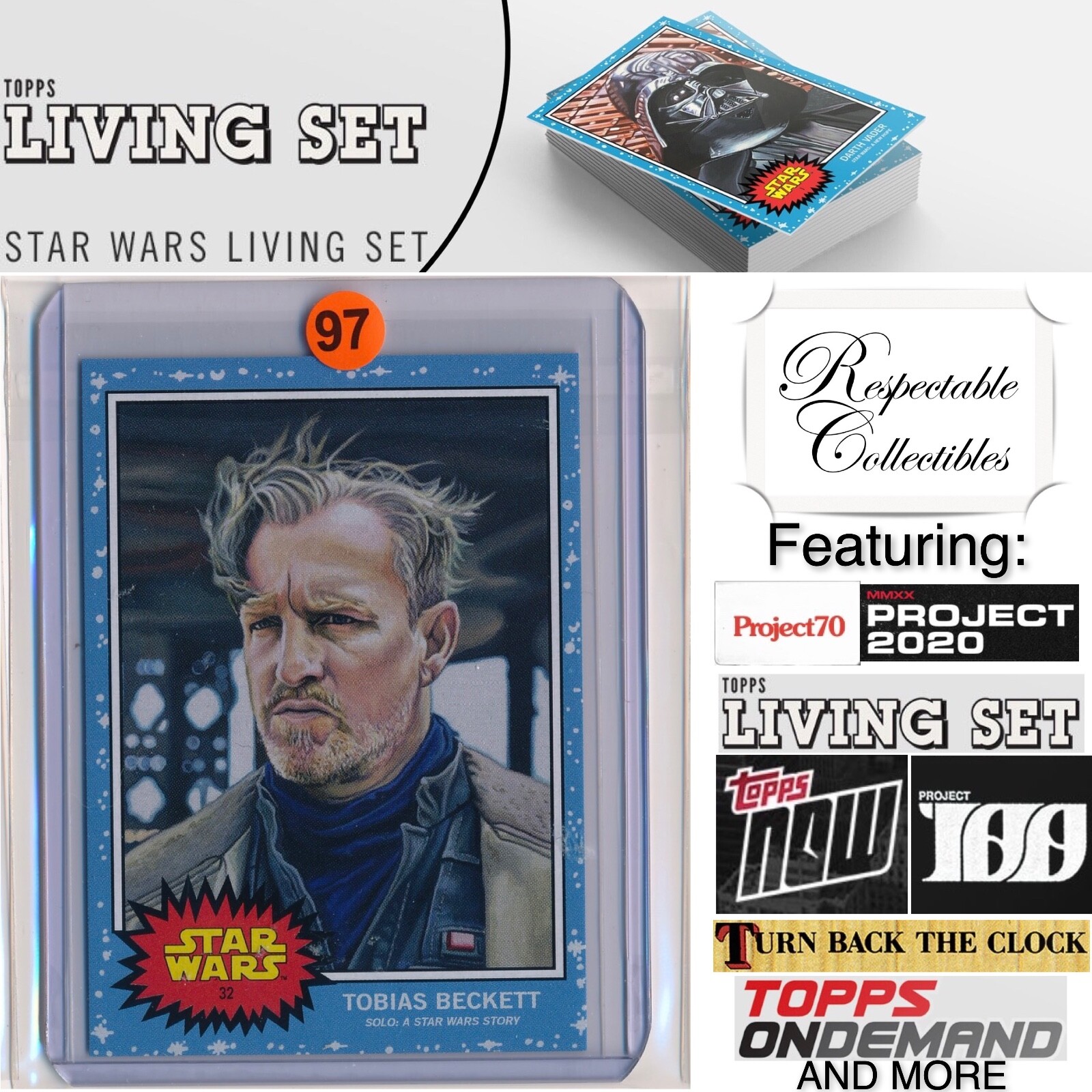 2019 Topps Star Wars Living Set Card #32 Tobias Beckett (Woody Harrelson) - Solo