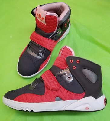   Adidas Roundhouse Hightop Sneakers ART G56814 Red,Pink & Gray Wmn's size 7.5