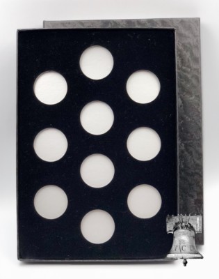 Air-Tite Coin Holder Black Storage Box Case Silver Display Model A Capsule Case