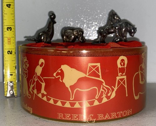 Set Of 4 Reed Barton Silver Circus Animal Birthday Candle Holders Ml04a Ebay