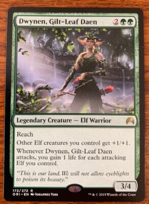 2015 Mtg Magic the Gathering Origins Dwynen, Gilt-Leaf Daen #172/272 Used