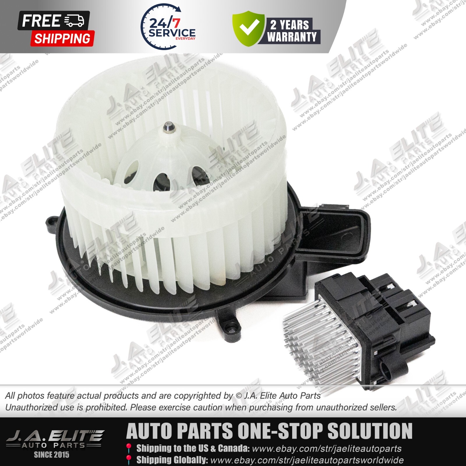 2pcs Blower Motor & Power Module Kit fit Maserati Ghibli Quattroporte