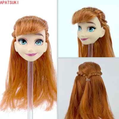 1pc Braunes Haar Prinzessin Puppe Kopf für 11,5" Puppen Mode Make Up Puppe Köpfe - Bild 1 von 4
