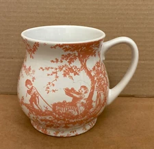 Harry And David New Ceramic Flower Garden Pink Ceramic Mug, 5.5” x 4.25”