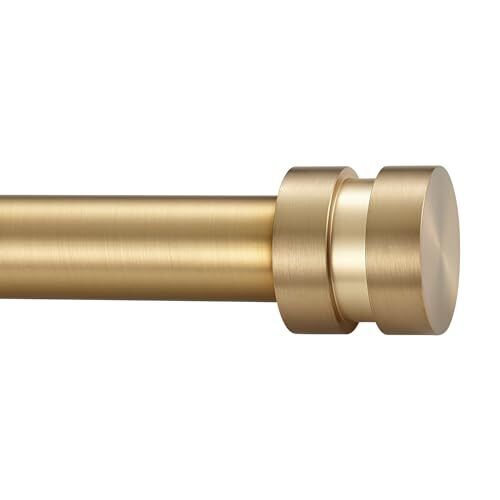 12-20 inch Short Adjustable Curtain Rods,1 inch Diameter Heavy 12-20" Warm Gold - Picture 1 of 6