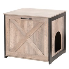 Cat Litter Box Furniture Hidden, Cat Litter Box Enclosure, Reversible Entranc...