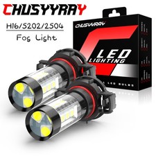 2pcs H16 5202 Led Fog Light Lamp Bulbs For Gmc Sierra 1500 2008-2015 6000k White 2pcs H16 5202 Led Fog Light Lamp Bulbs For Gmc Sierra 1500 2008-2015 6000k White