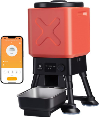 Automatic Dog Feeder for Large Dogs, 14L Capacity, Remote Feeding, Anti-Blockage